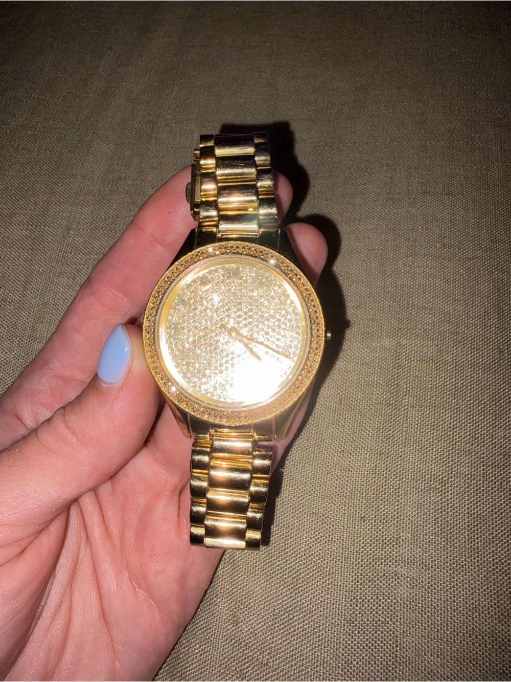 Michael Kors watch with bedazzled face